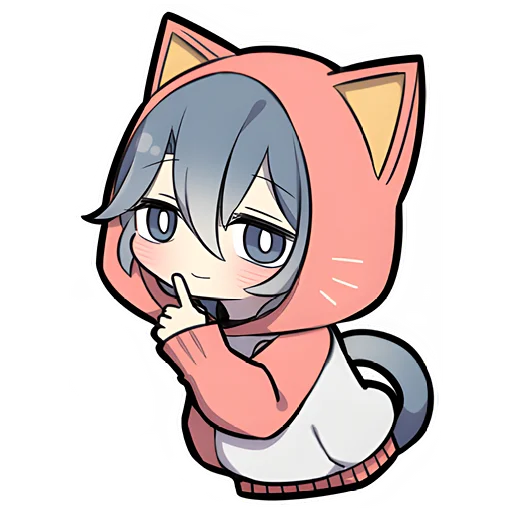 🤫 Стикер «Котенок Пепе» для Telegram