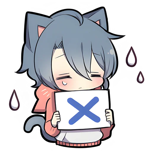 🙅 Стикер «Котенок Пепе» для Telegram