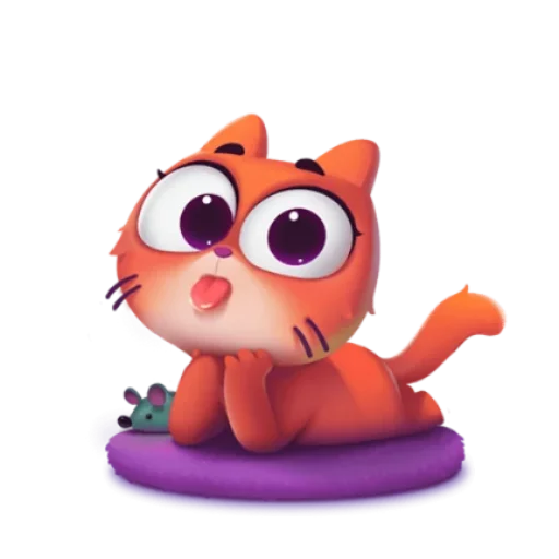 😛 Стикер «котёнок Таффи» для Telegram