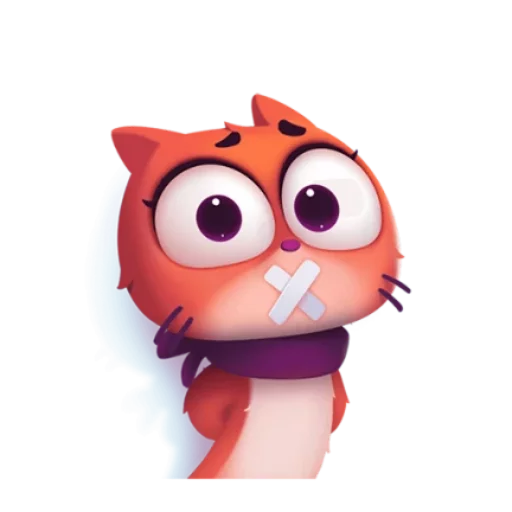 🤐 Стикер «котёнок Таффи» для Telegram
