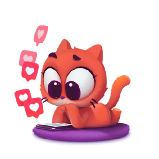 💟 Стикер «котёнок Таффи» для Telegram