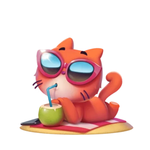 😎 Стикер «котёнок Таффи» для Telegram