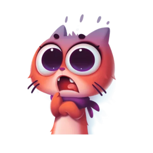 😮 Стикер «котёнок Таффи» для Telegram