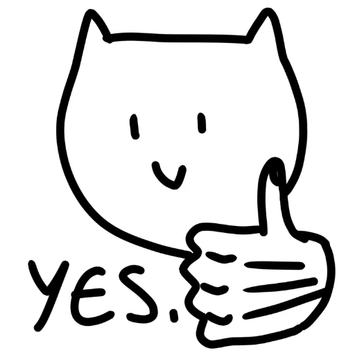 👍 Стикер «котік» для Telegram