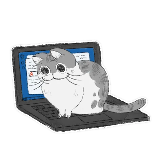 🧑‍💻 Стикер «Котик Кирюга» для Telegram
