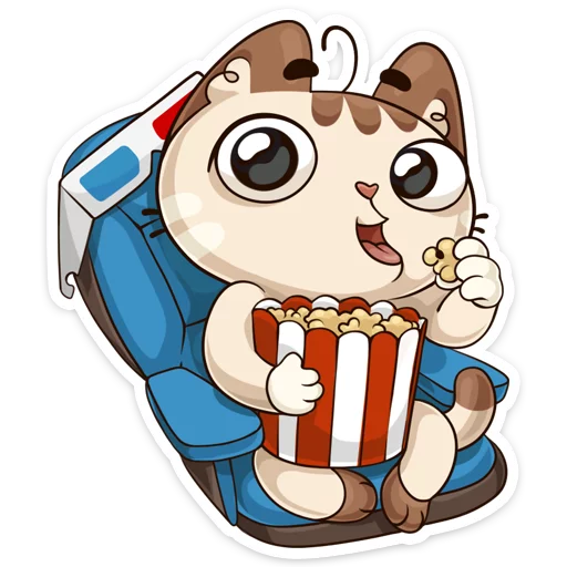 🍿 Стикер «Котик» для Telegram