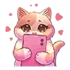 Стикер 21 Emoji Love