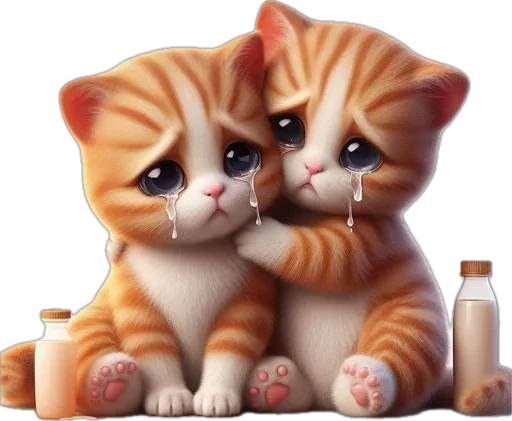 😢 Стикер «котики баншиши» для Telegram