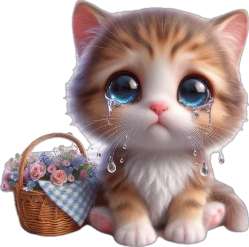 😢 Стикер «котики баншиши» для Telegram