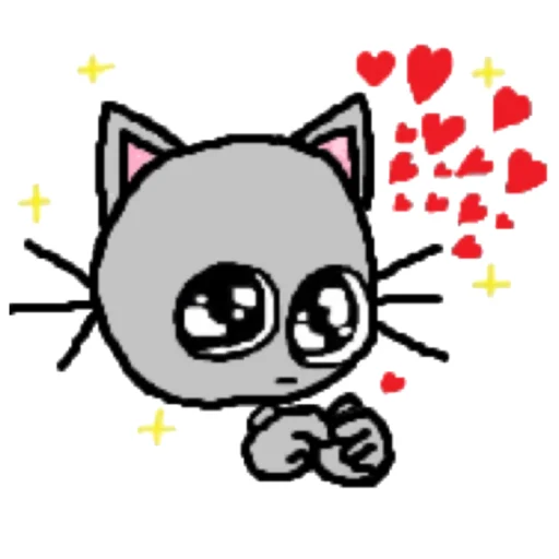 😘 Стикер «котики эмоджи» для Telegram