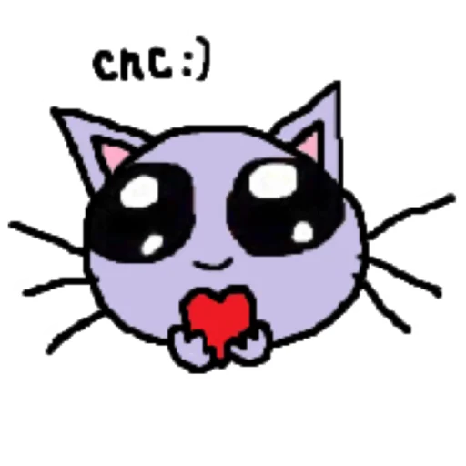 😘 Стикер «котики эмоджи» для Telegram