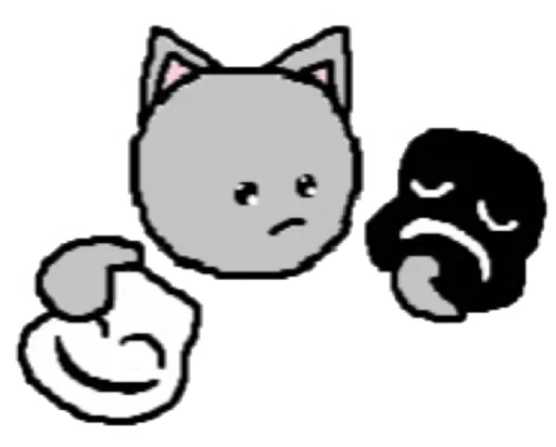 😭 Стикер «котики эмоджи» для Telegram