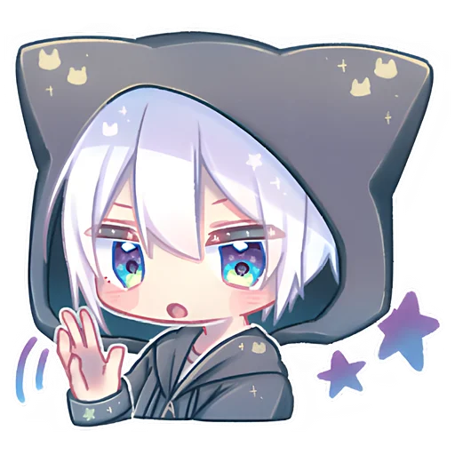 Стикерпак Котик Паркер 3 для Telegram