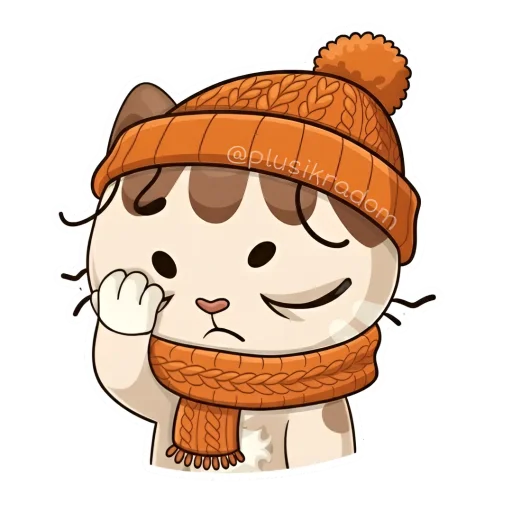 🤦‍♀ Стикер «Котик из ВК в шапке» для Telegram