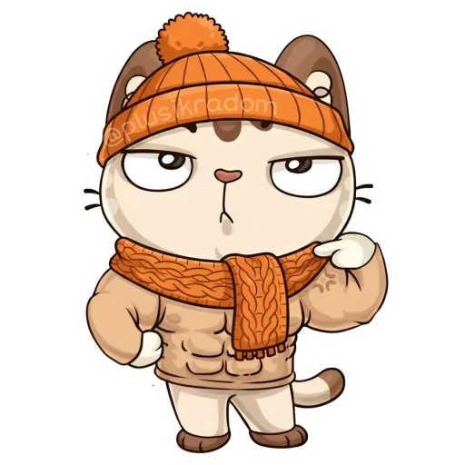 💪 Стикер «Котик из ВК в шапке» для Telegram
