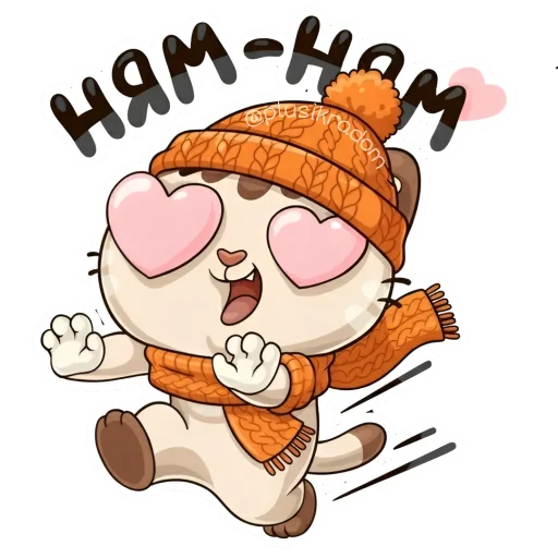 😍 Стикер «Котик из ВК в шапке» для Telegram