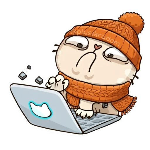💻 Стикер «Котик из ВК в шапке» для Telegram