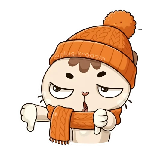 👎 Стикер «Котик из ВК в шапке» для Telegram