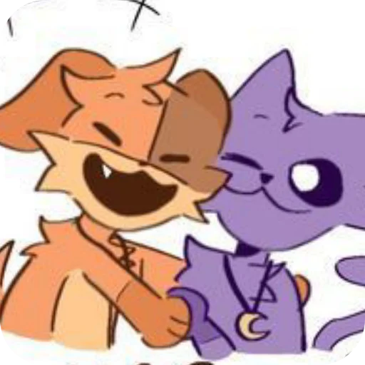 🥰 Стикер «Кот и пес» для Telegram