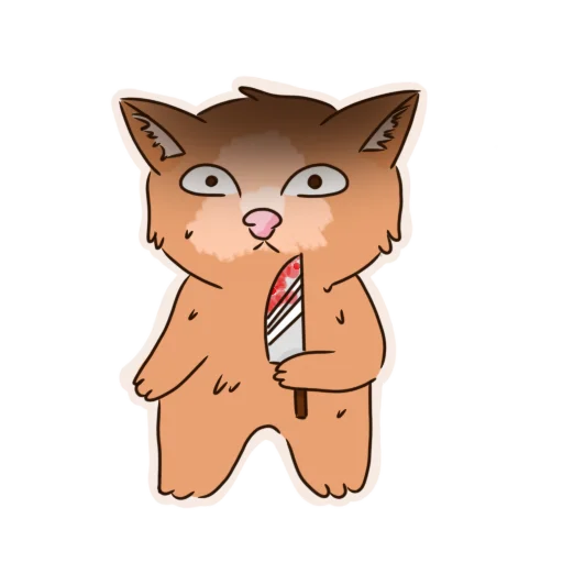 🔪 Стикер «Котик Миша» для Telegram