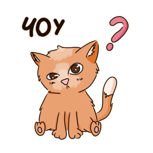 ❓ Стикер «Котик Миша» для Telegram