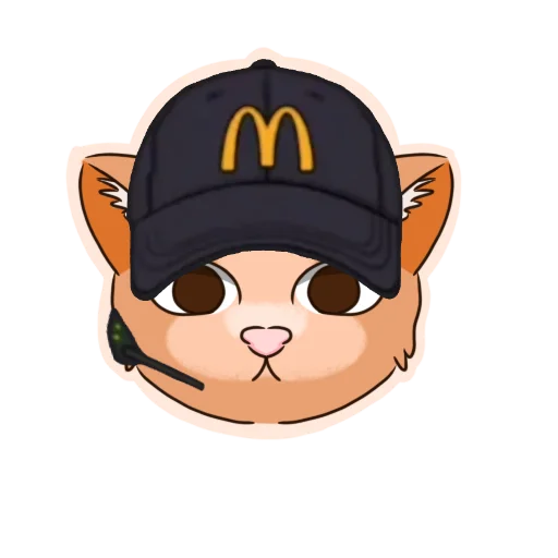 🍟 Стикер «Котик Миша» для Telegram