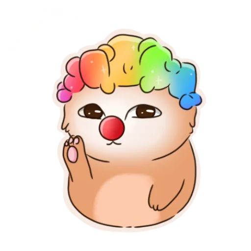 🤡 Стикер «Котик Миша» для Telegram