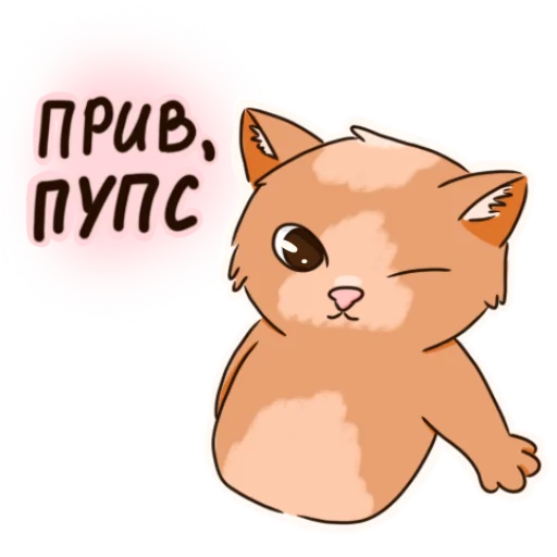 😉 Стикер «Котик Миша» для Telegram