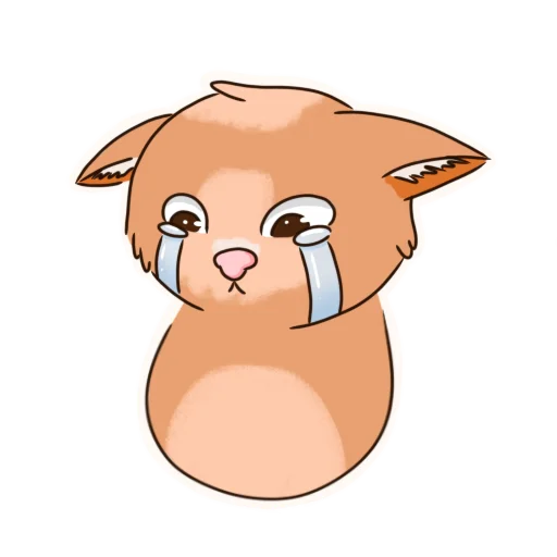 😭 Стикер «Котик Миша» для Telegram