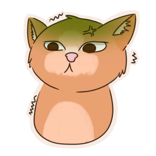 🤢 Стикер «Котик Миша» для Telegram