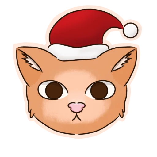 🎅 Стикер «Котик Миша» для Telegram
