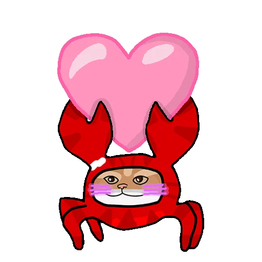 ❤️ Стикер «Котокрабыш» для Telegram