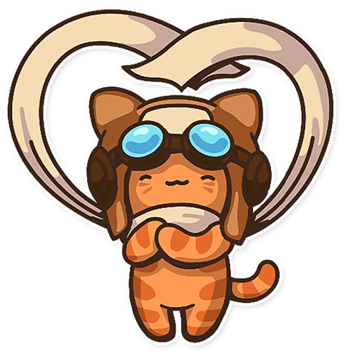 💕 Стикер «kot.pilot» для Telegram