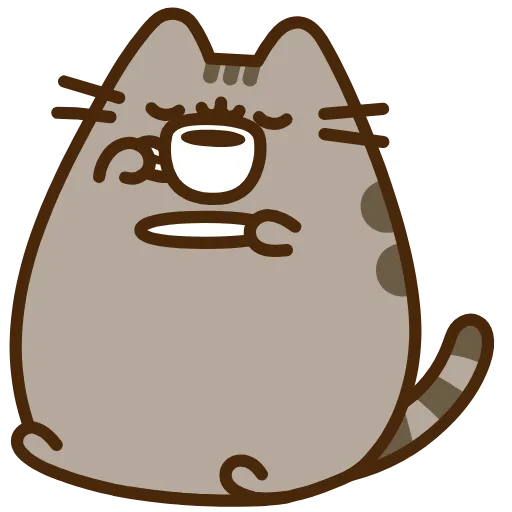 ☕️ Стикер «Кот Пушин» для Telegram