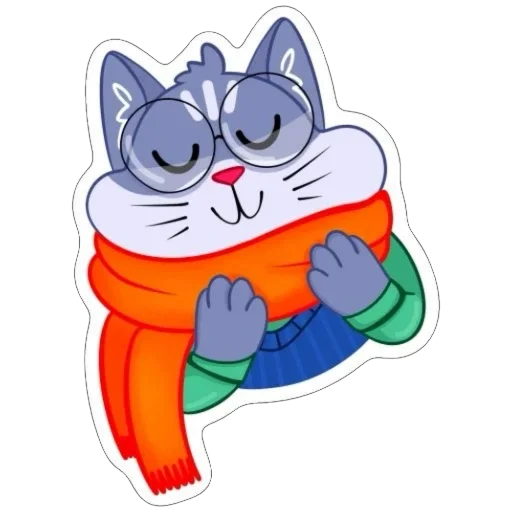 🥰 Стикер «Кот Ученый» для Telegram