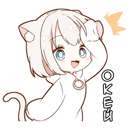 🌟 Стикер «Котя тян» для Telegram