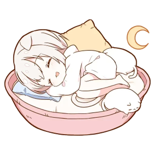 🌟 Стикер «Котя тян» для Telegram