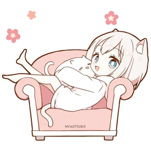 🌟 Стикер «Котя тян» для Telegram
