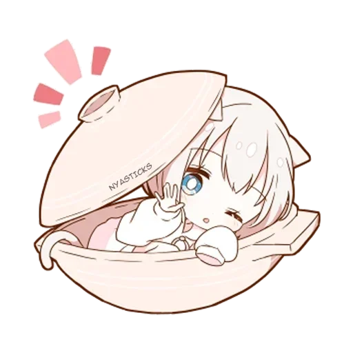 🌟 Стикер «Котя тян» для Telegram