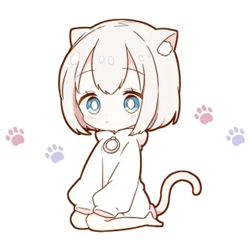 🌟 Стикер «Котя тян» для Telegram