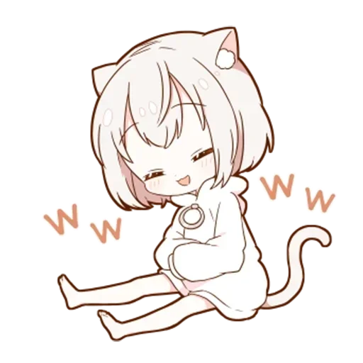 😆 Стикер «Котя тян» для Telegram