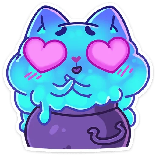 😍 Стикер «Зимний Котялок в котелке» для Telegram