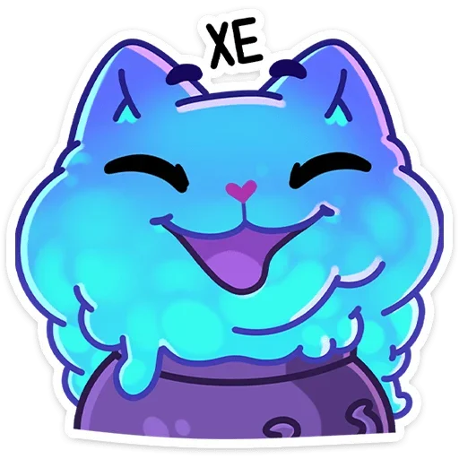 😃 Стикер «Зимний Котялок в котелке» для Telegram