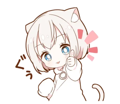 👍 Стикер «KotyaParst chibi» для Telegram