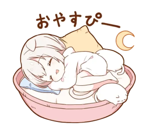 😴 Стикер «KotyaParst chibi» для Telegram