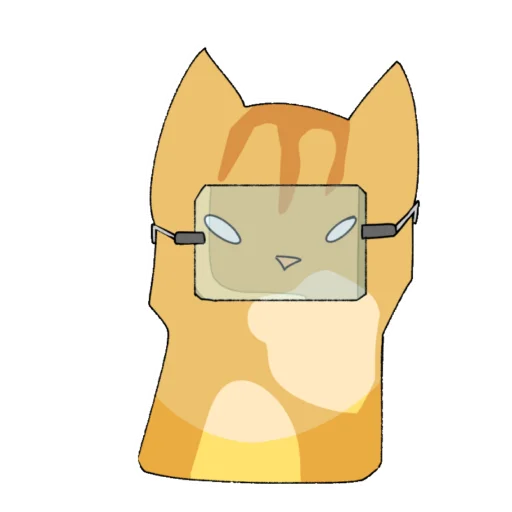 🥸 Стикер «Cat >D» для Telegram