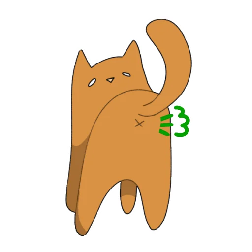 💩 Стикер «Cat >D» для Telegram
