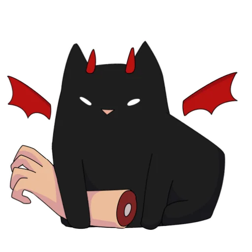 😈 Стикер «Cat >D» для Telegram