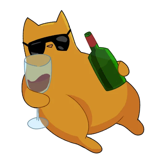 😎 Стикер «Cat >D» для Telegram