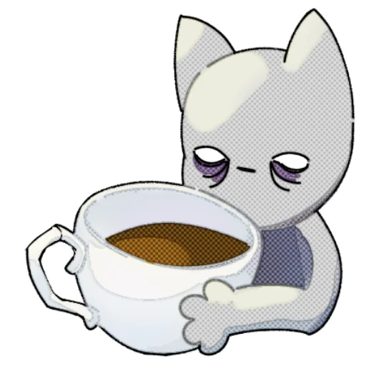 🥱 Стикер «Cat >D» для Telegram